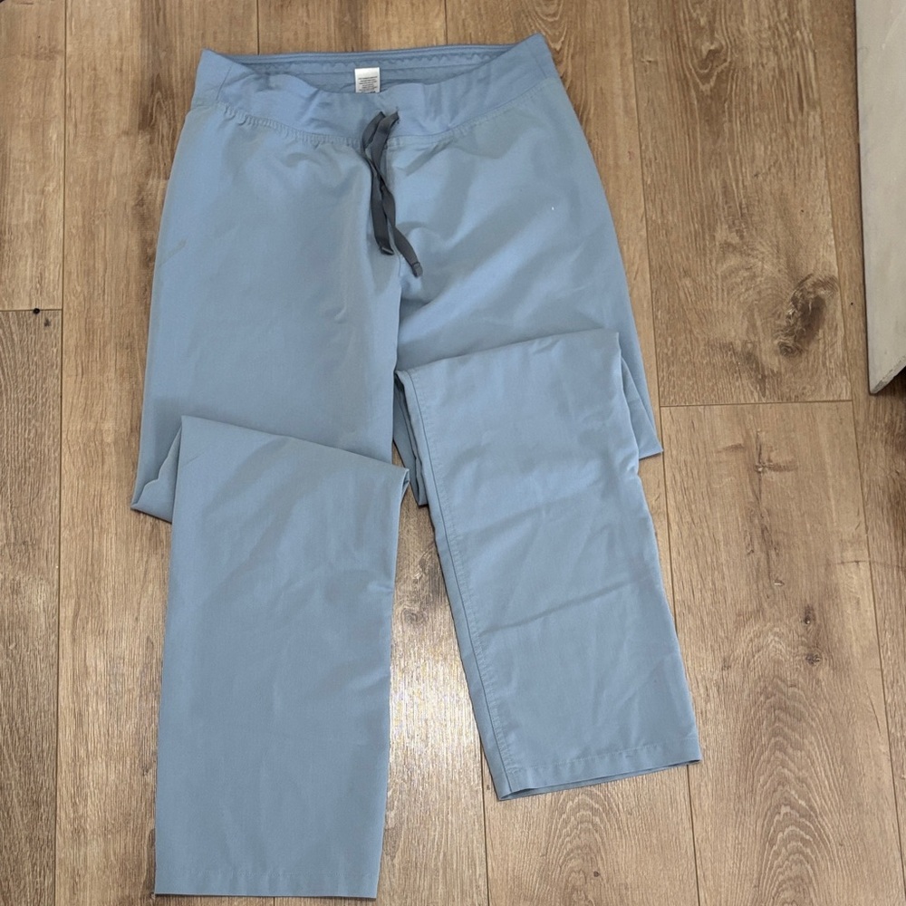 Figs Women's Scrub Pants in Light Blue with Drawstring